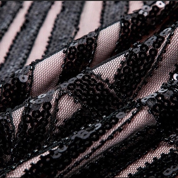 Beaded Cocktail Fringe Party Maxi New Midi Dress - Picture 6 of 8